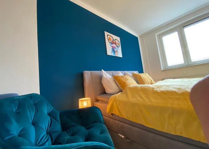 Blue Chili 16 Familienwohnung Nahe Uniklinik - Boxspringbett Balkon Wlan Lägenhet Magdeburg